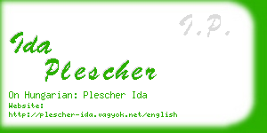 ida plescher business card